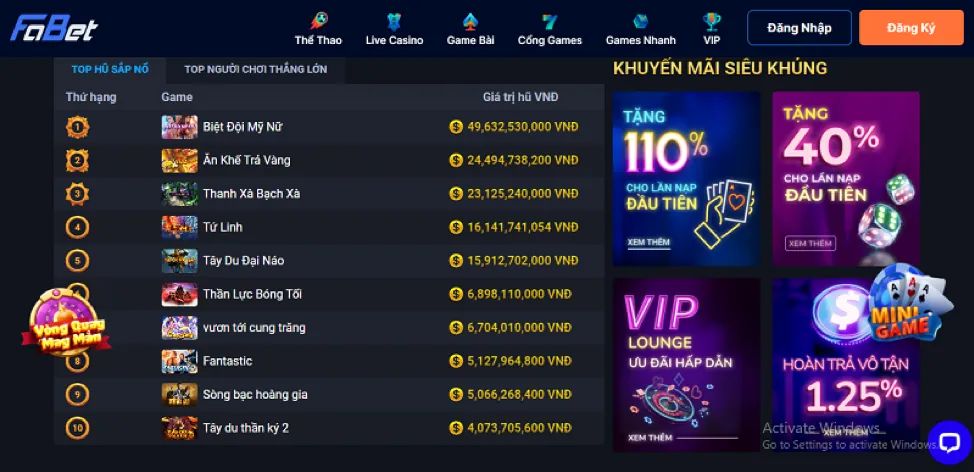 Ra mắt game nổ hũ mới tại Kim99